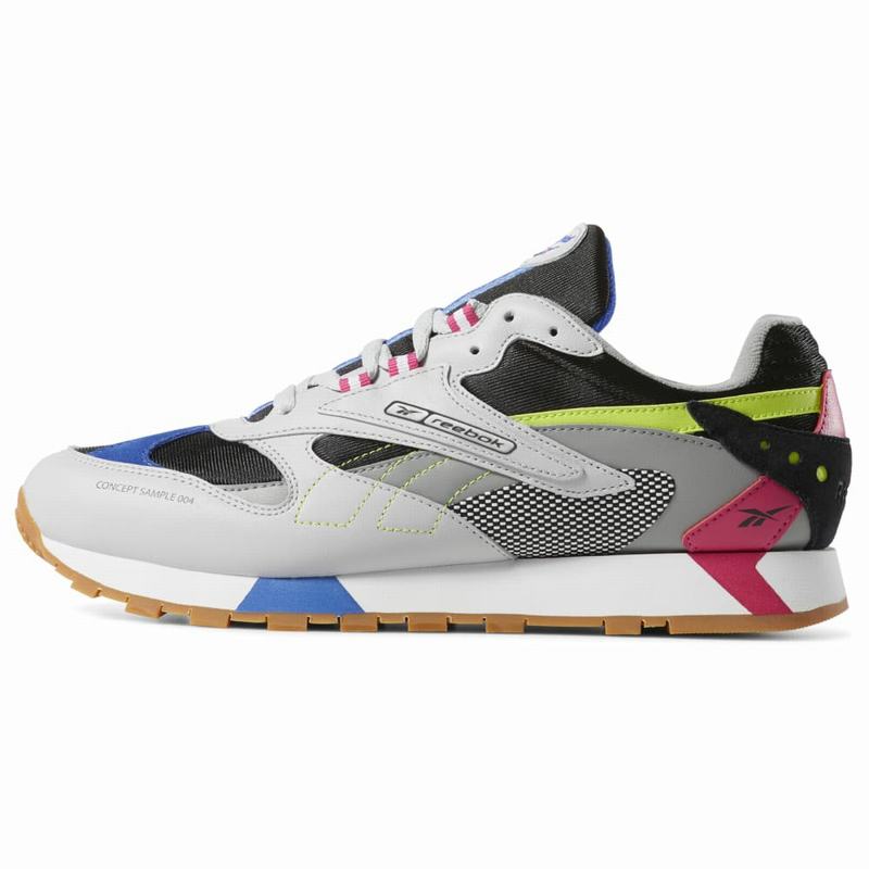 Reebok Classic Leather Ati 90s Shoes Mens Multicolor/Grey/Black/Blue India KQ4079GT
